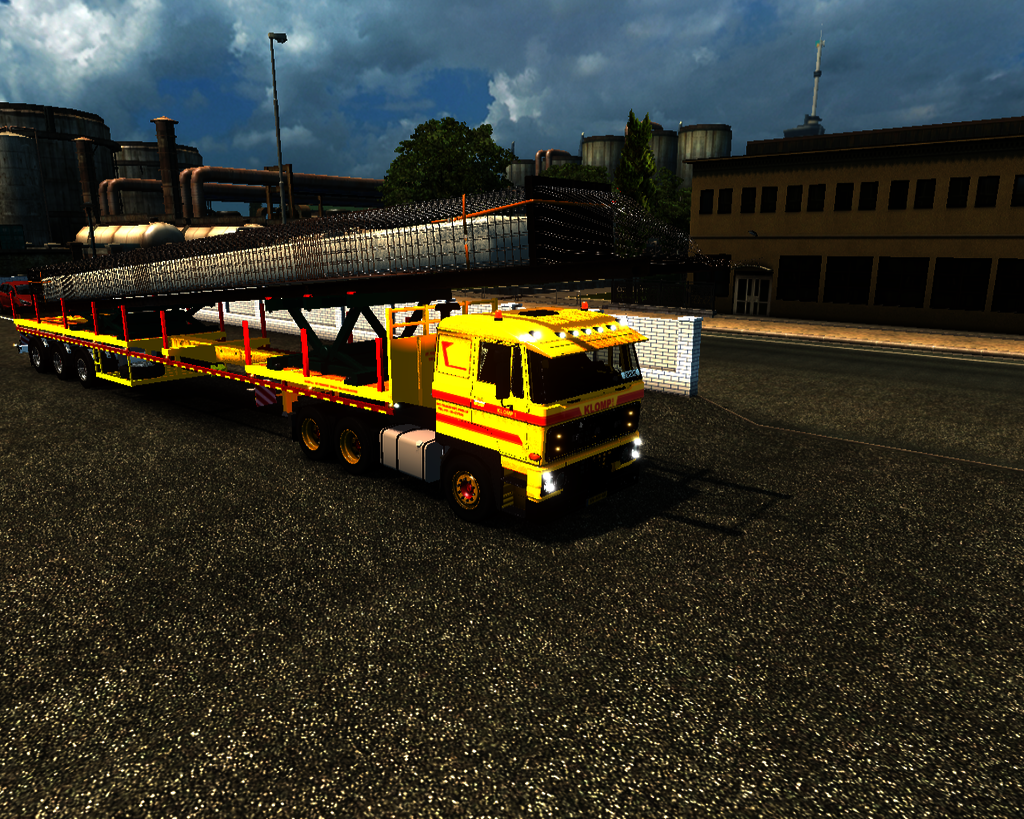 ets2 Daf 2800 6x4 + Brohuis long trailer Klomp int - prive skin ets2