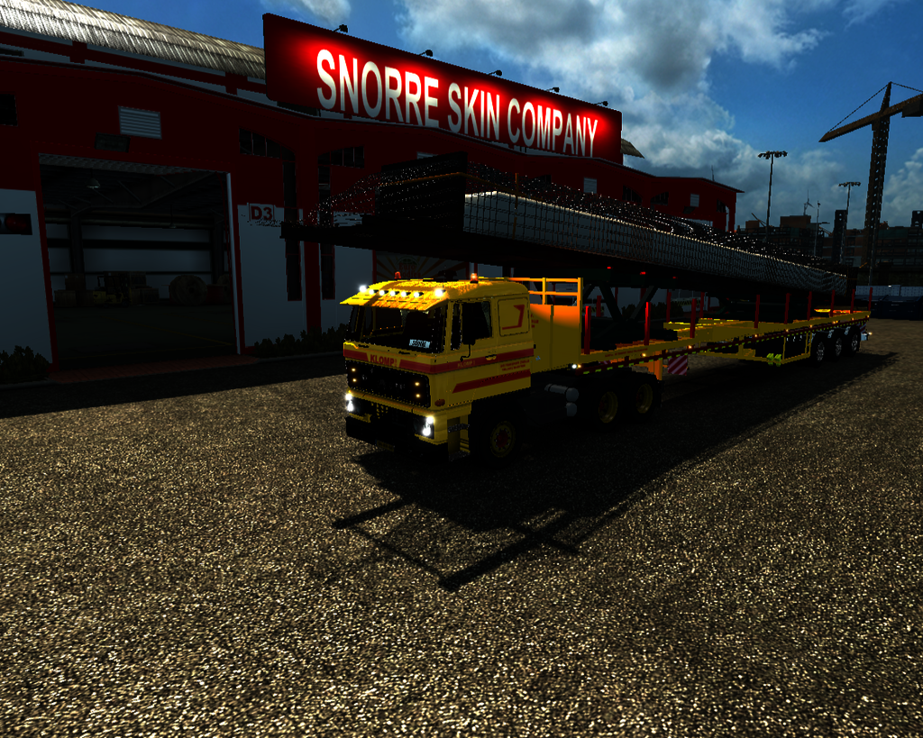 ets2 Daf 2800 6x4 + Brohuis long trailer Klomp int - prive skin ets2