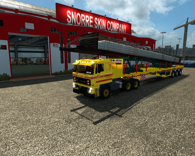 ets2 Daf 2800 6x4 + Brohuis long trailer Klomp int prive skin ets2