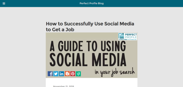 How to Successfully Use Social Media to Get a Job  Perfect profile