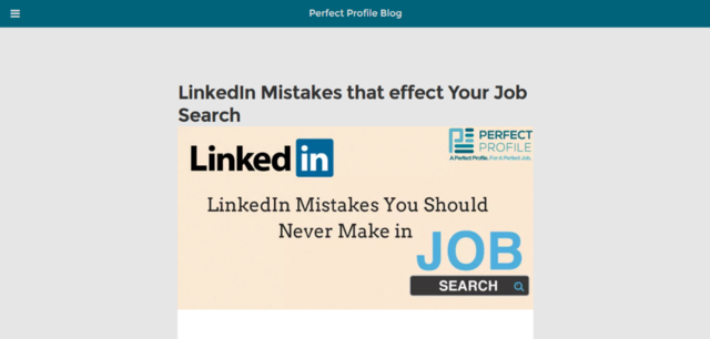 LinkedIn Mistakes that effect Your Job Search   Pe Perfect profile