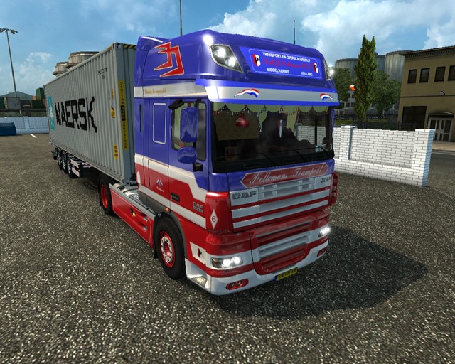 ets2 Daf 105XF 4x2 + D-Tec containertrailer  Anth prive skin ets2