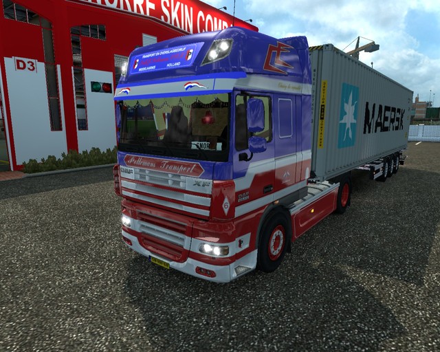 ets2 Daf 105XF 4x2 + D-Tec containertrailer  Anth prive skin ets2