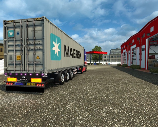 ets2 Daf 105XF 4x2 + D-Tec containertrailer  Anth prive skin ets2