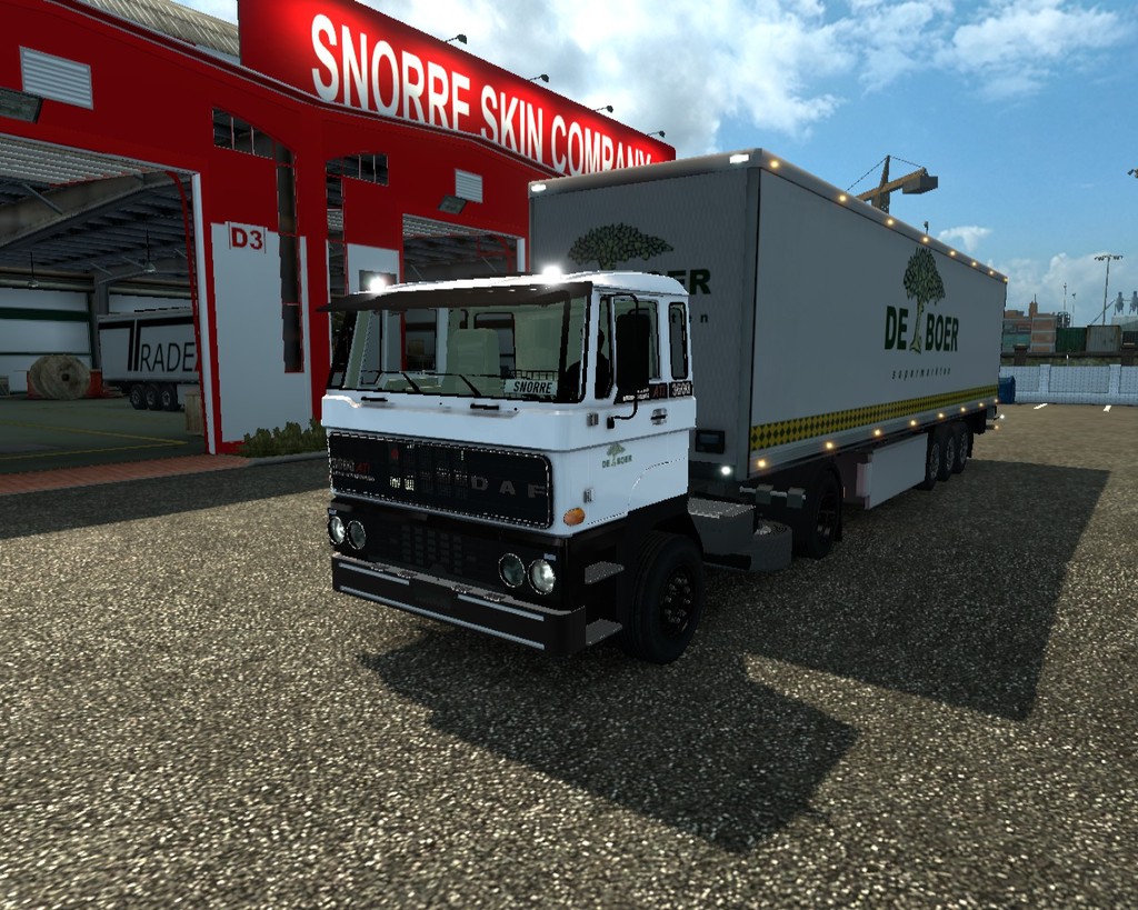 ets2 Daf daycab 4x2 + trailer zonder koeler De Boe - prive skin ets2