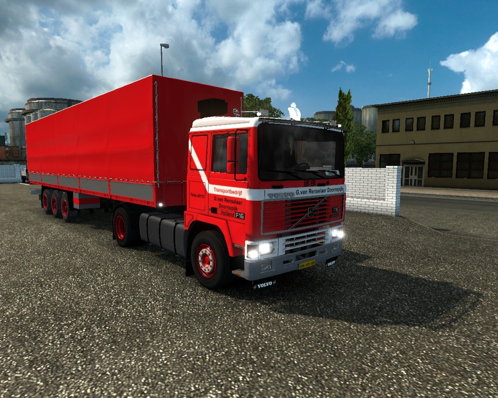 ets2 Volvo F16 lowcab 4x2 + 3 achsplane G van Rens - prive skin ets2