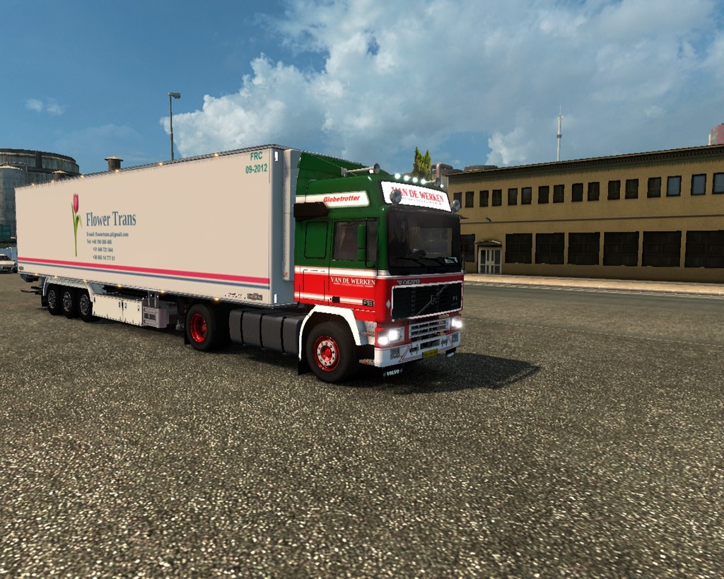 ets2 Volvo F16 highcab 4x2 + Chereau Bort van de W - prive skin ets2