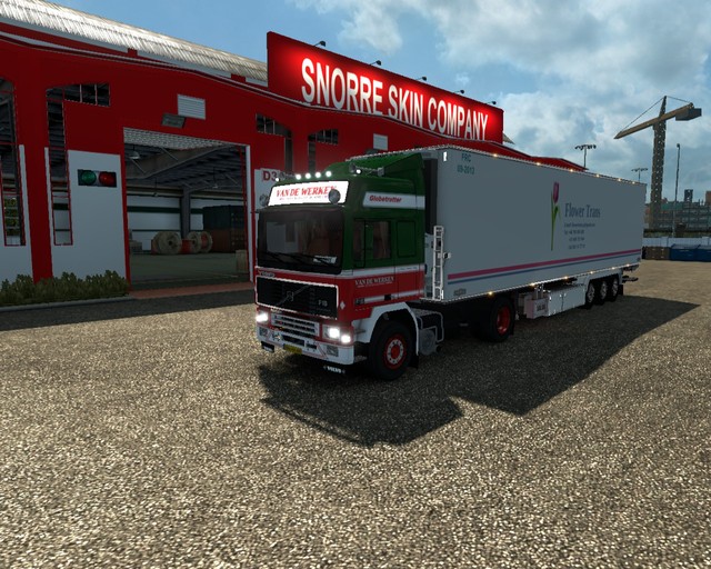 ets2 Volvo F16 highcab 4x2 + Chereau Bort van de W prive skin ets2