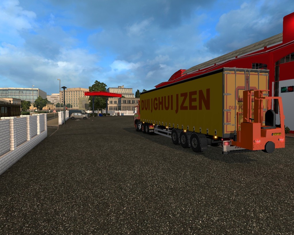 ets2 Daf 85 CF lowcab 6x2 + Fruehauf zeiltrailer w - prive skin ets2