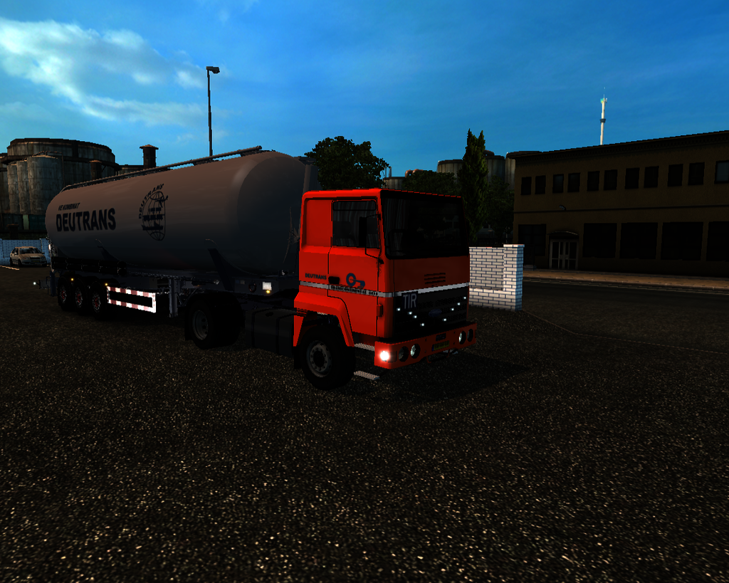 ets2 Ford Transcontinental 4435 4x2 + Silotrailer  - prive skin ets2