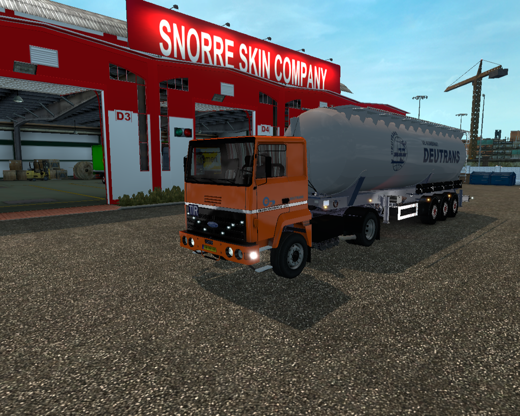 ets2 Ford Transcontinental 4435 4x2 + Silotrailer  - prive skin ets2