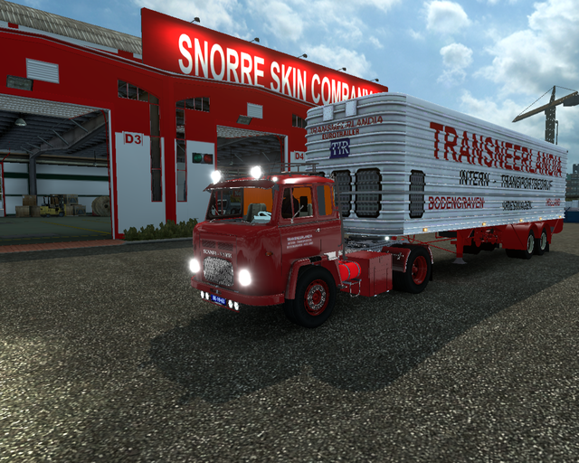 ets2 Scania LB76 4x2 + Daf Trailer Transneelandia  prive skin ets2