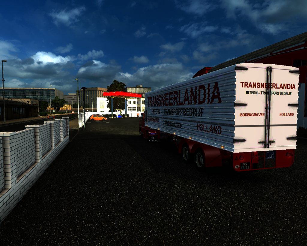 ets2 Scania LB76 4x2 + Daf Trailer Transneelandia  - prive skin ets2
