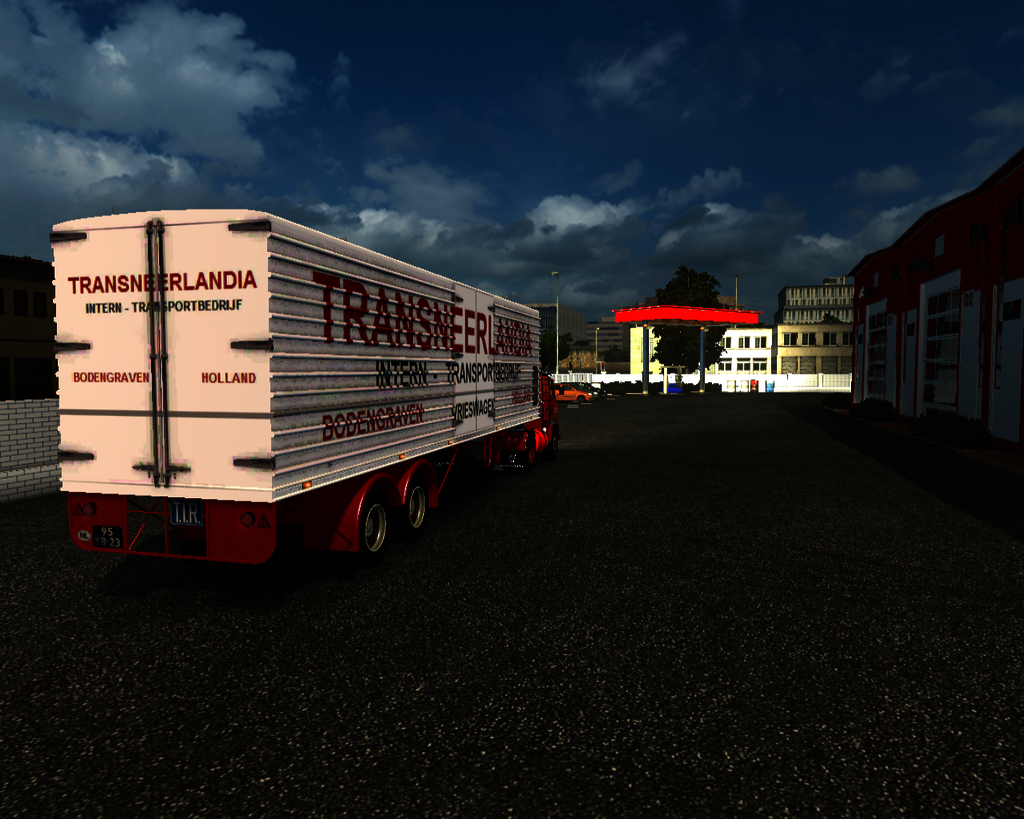 ets2 Scania LB76 4x2 + Daf Trailer Transneelandia  - prive skin ets2