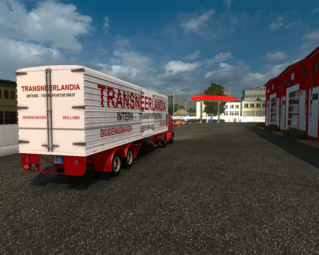 ets2 Scania LB76 4x2 + Daf Trailer Transneelandia  prive skin ets2