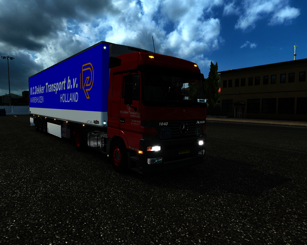 ets2 Mercedes Actros MP2 1840 4x2 + Chereau M.C - prive skin ets2