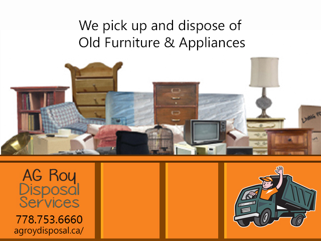 AG ROY Pick up old furniture appliances AG Roy Disposal