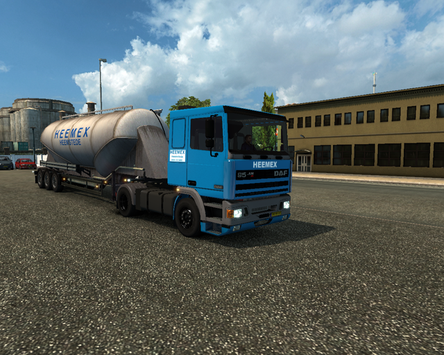 ets2 Daf 95 ATI 4x2 + Cementtrailer Heemex Heemste prive skin ets2