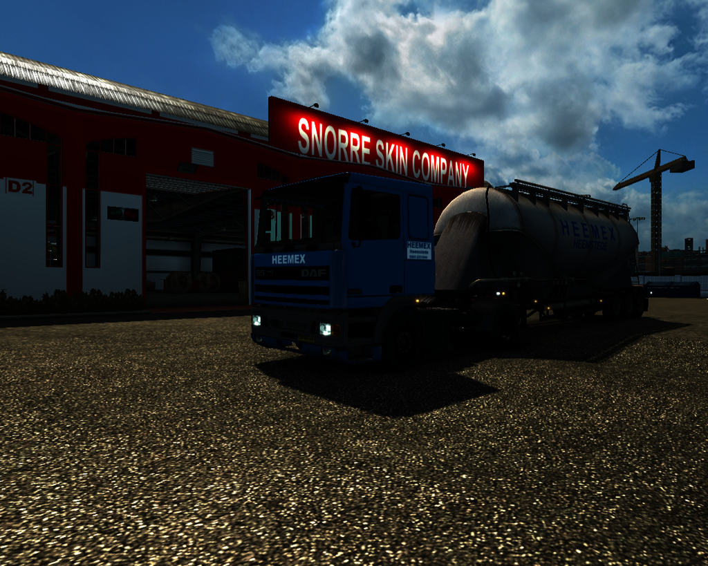 ets2 Daf 95 ATI 4x2 + Cementtrailer Heemex Heemste - prive skin ets2