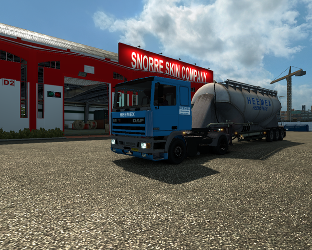 ets2 Daf 95 ATI 4x2 + Cementtrailer Heemex Heemste prive skin ets2