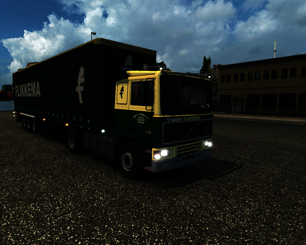 ets2 Volvo F12 lowcab 4x2 + Krone zeiltrailer Gebr - prive skin ets2