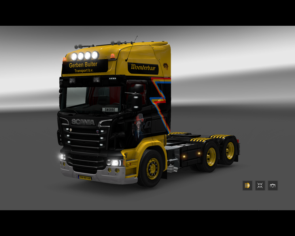 ets2 Scania R 6x4 Gerben Buiter steenhandel Balkbr - prive skin ets2