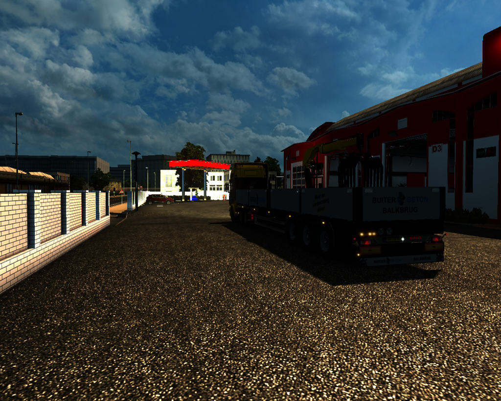 ets2 Scania R 6x4 + lege steentrailer Gerben Buite - prive skin ets2