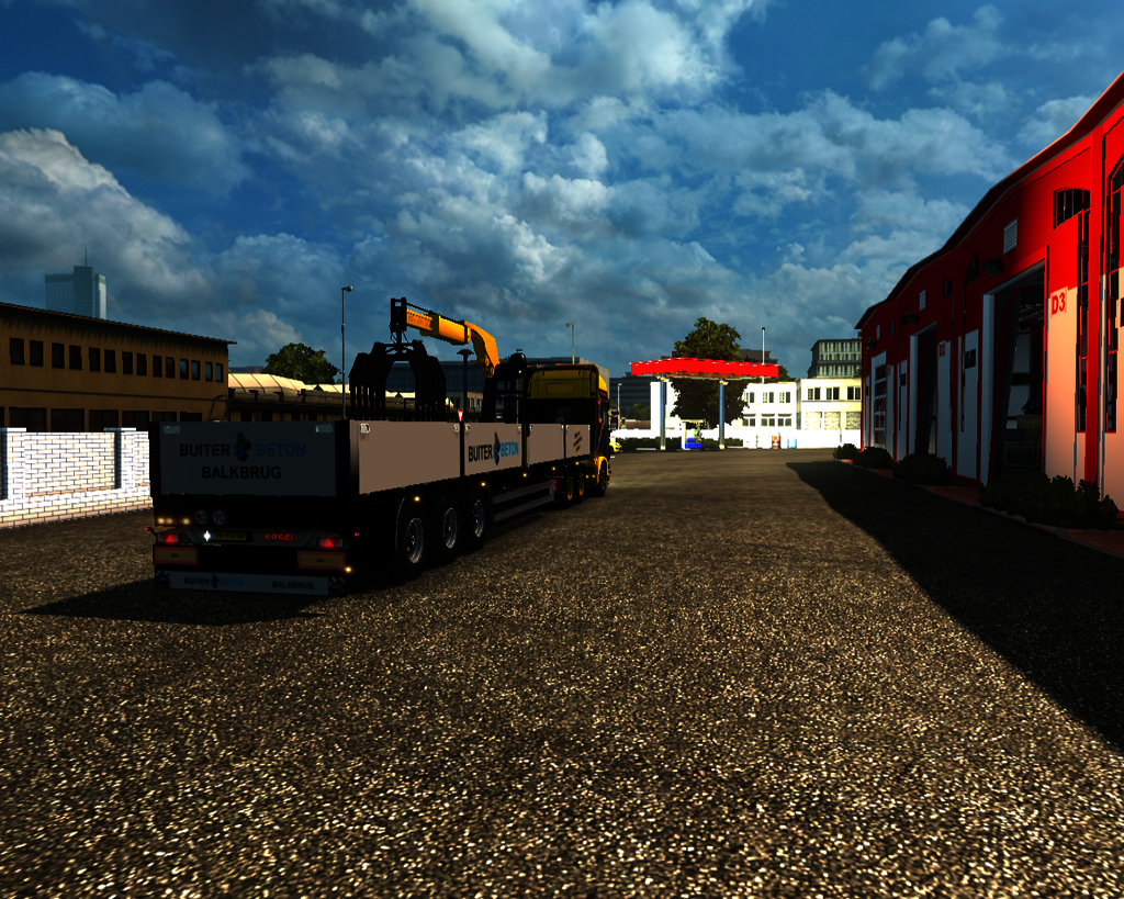 ets2 Scania R 6x4 + lege steentrailer Gerben Buite - prive skin ets2