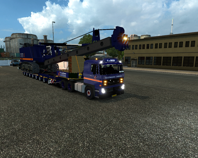 ets2 Daf 2800 6x4 + Trailer met Heikraan H van Die prive skin ets2