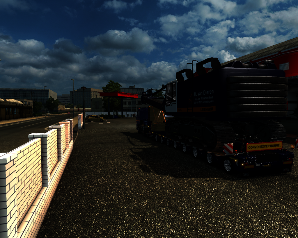 ets2 Daf 2800 6x4 + Trailer met Heikraan H van Die - prive skin ets2