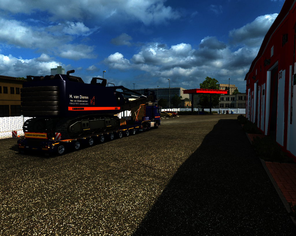 ets2 Daf 2800 6x4 + Trailer met Heikraan H van Die - prive skin ets2