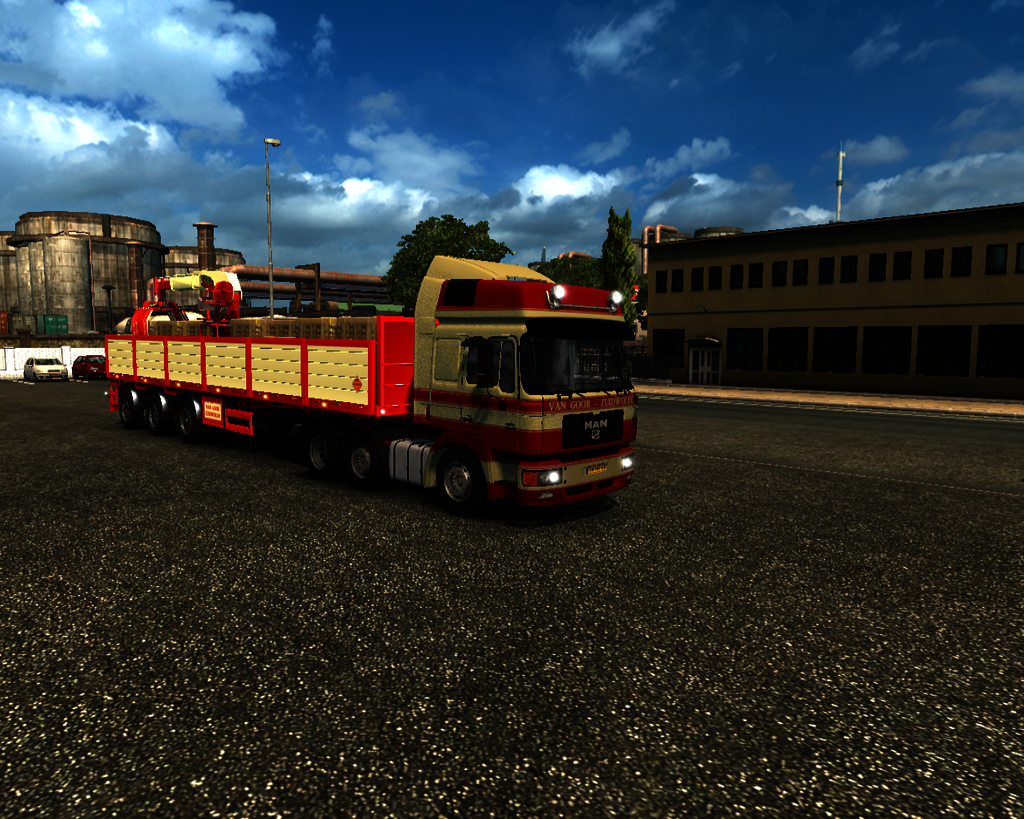 ets2 Man F2000 Silenz 6x2 + Steentrailer van Goor  - prive skin ets2