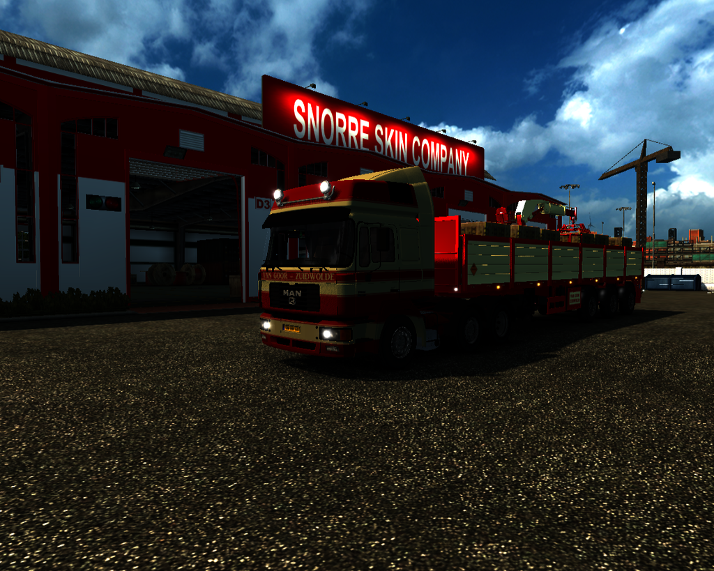 ets2 Man F2000 Silenz 6x2 + Steentrailer van Goor  - prive skin ets2