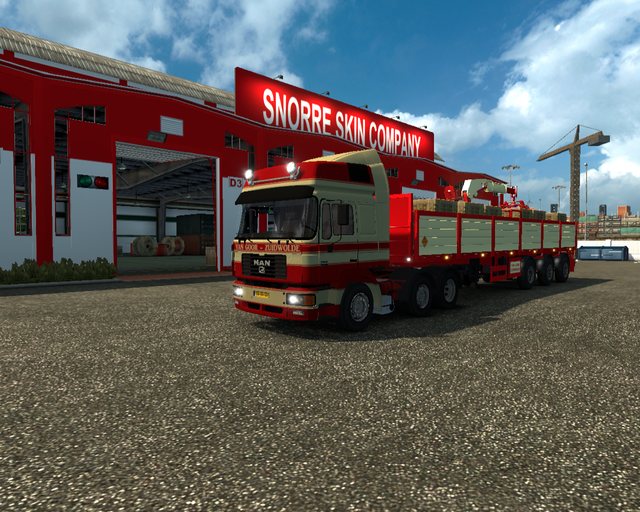 ets2 Man F2000 Silenz 6x2 + Steentrailer van Goor  prive skin ets2