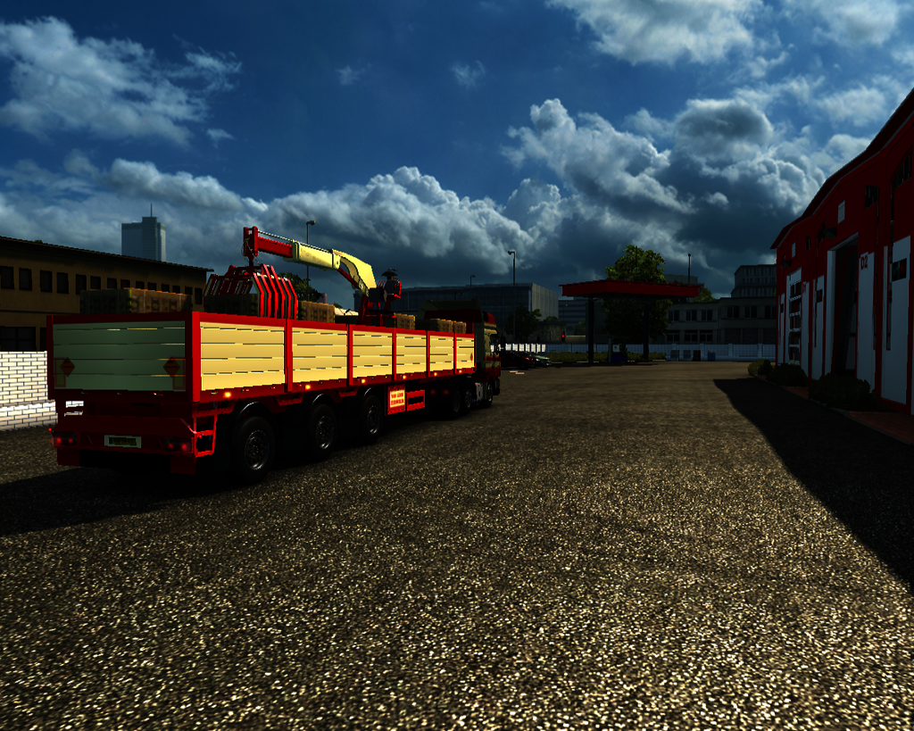 ets2 Man F2000 Silenz 6x2 + Steentrailer van Goor  - prive skin ets2