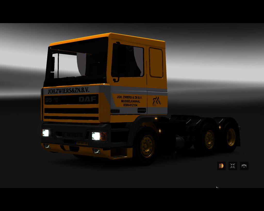 ets2 Daf 95 ATI 6x2 Joh Zwiers & Zn bv Musselkanaa - prive skin ets2