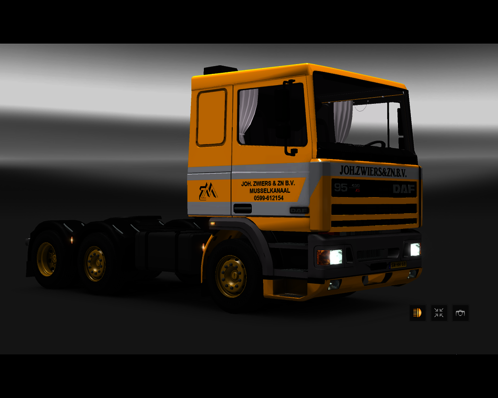 ets2 Daf 95 ATI 6x2 Joh Zwiers & Zn bv Musselkanaa - prive skin ets2
