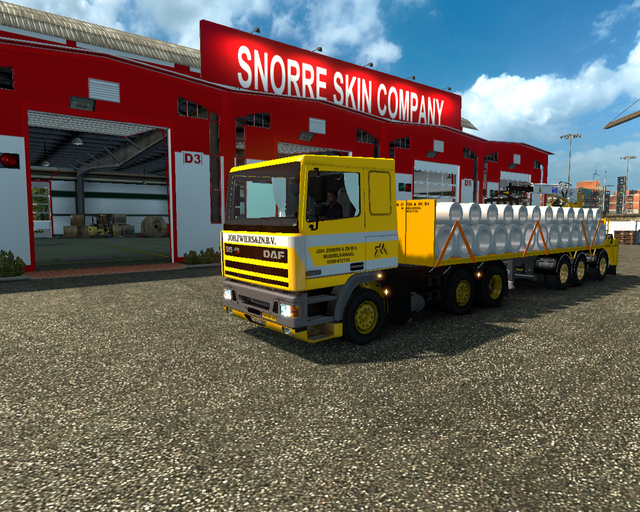 ets2 Daf 95 ATI 6x2 + Trailer Rioolbuizen Joh Zwie prive skin ets2