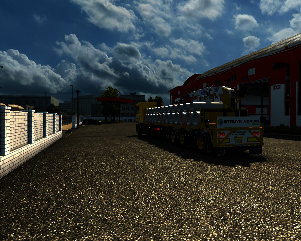 ets2 Daf 95 ATI 6x2 + Trailer Rioolbuizen Joh Zwie - prive skin ets2