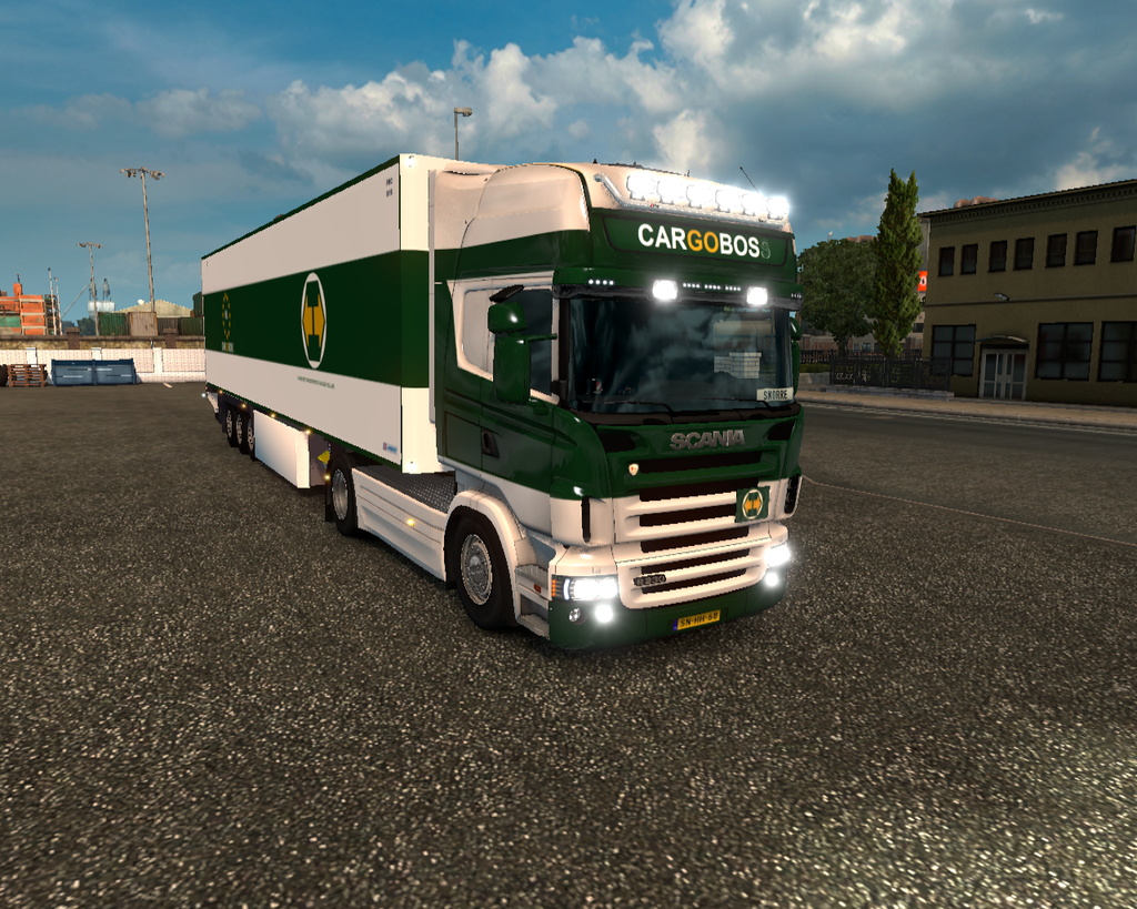 ets2 Scania Topline R230 4x2 + Lamberet SR2 CargoB - prive skin ets2