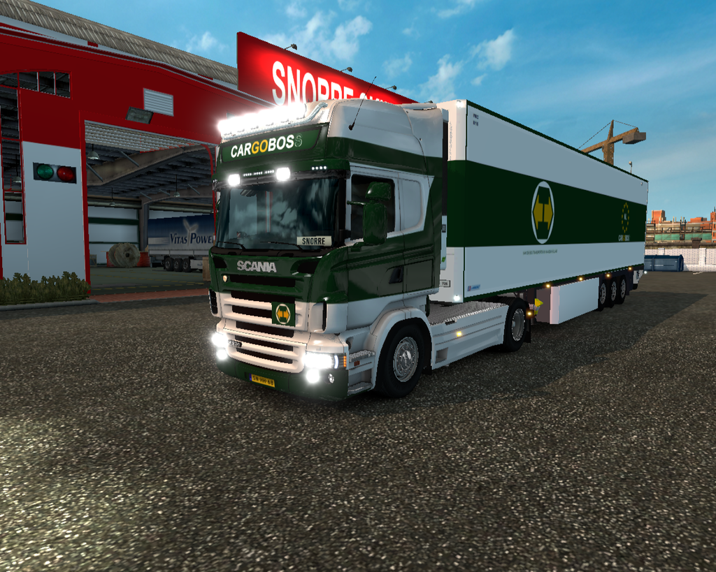 ets2 Scania Topline R230 4x2 + Lamberet SR2 CargoB - prive skin ets2