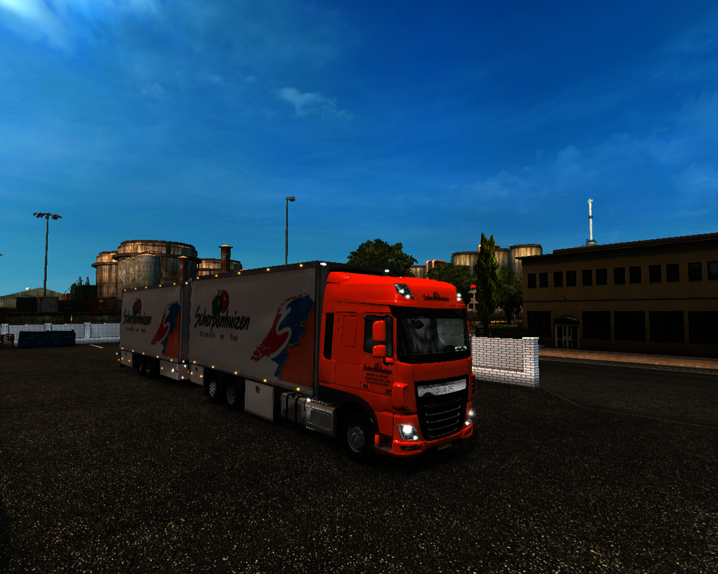 ets2 Daf xf euro6 6x2 BDF + tandem trailer Scherpe - prive skin ets2