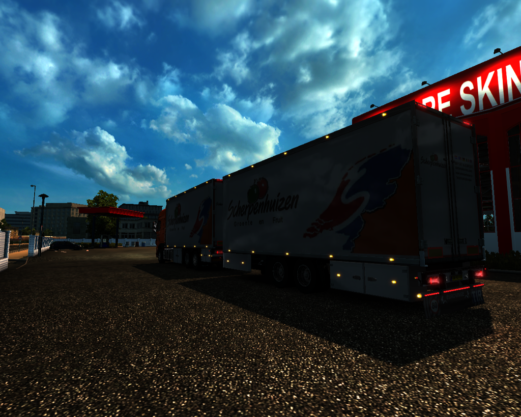 ets2 Daf xf euro6 6x2 BDF + tandem trailer Scherpe - prive skin ets2