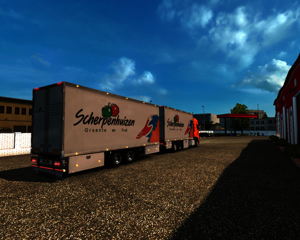 ets2 Daf xf euro6 6x2 BDF + tandem trailer Scherpe - prive skin ets2