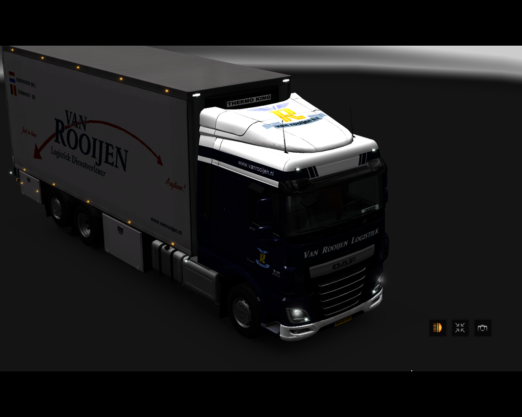 ets2 Daf XF euro6 6x2 BDF van Rooijen Logistiek Ei - prive skin ets2