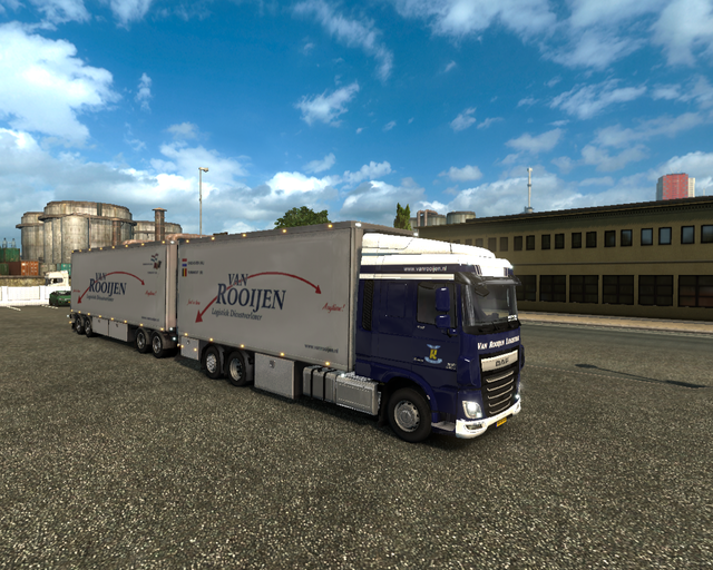 ets2 Daf XF euro6 6x2 BDF + Coolliner tandem van R prive skin ets2