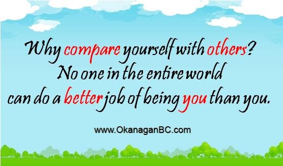 Why compare yourself with others Andrew Smith Royal LePage Kelowna