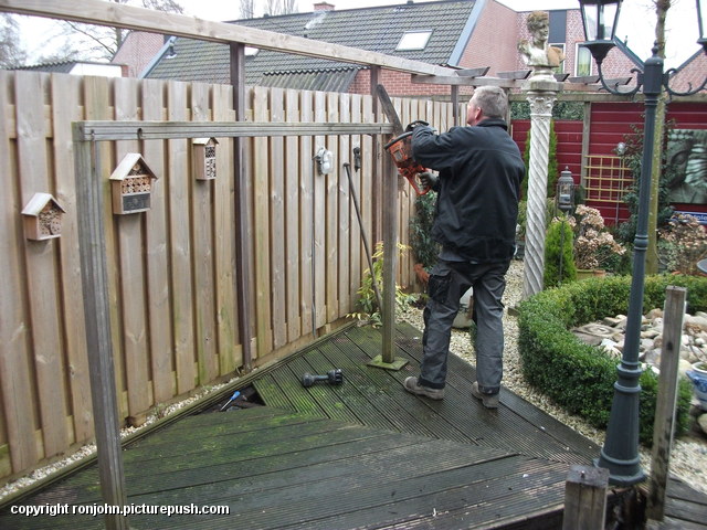 Tuin - Vijver en terras weg 09-02-17 (20) Gazon en de voorbereidingen 09+10+13+14-02-17