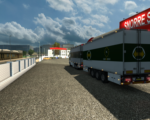 ets2 Scania R Topline 6x2 BDF + Tandem Trailer Car prive skin ets2