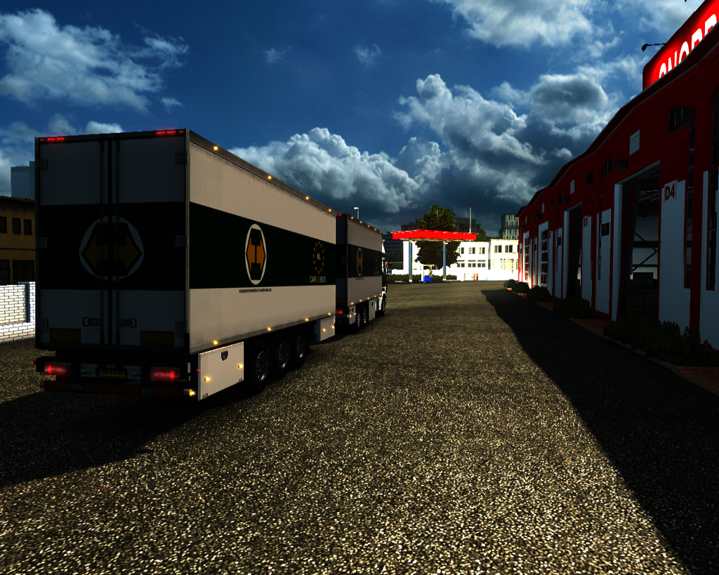 ets2 Scania R Topline 6x2 BDF + Tandem Trailer Car - prive skin ets2